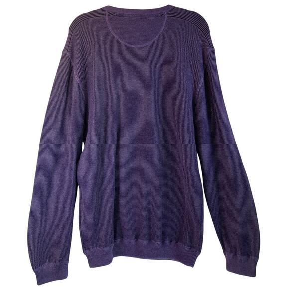Nat Nast Luxury Mens L Purple American Fit Cashmere Blend Sweater V Neck FLAW - Picture 2 of 12